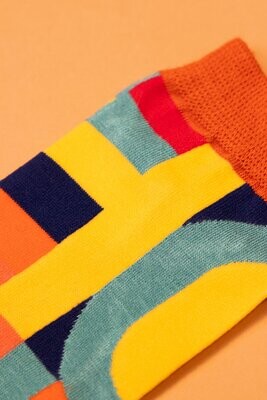 Ladies Trainer Socks Curved Stripes