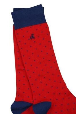 SWOLE PANDA Spotted Red Bamboo Socks