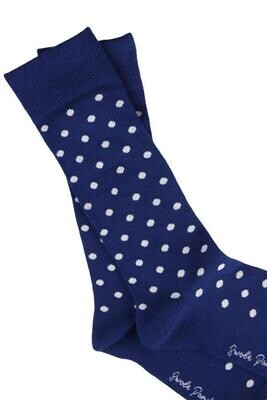 SWOLE PANDA Blue Polka Dot Bamboo Socks
