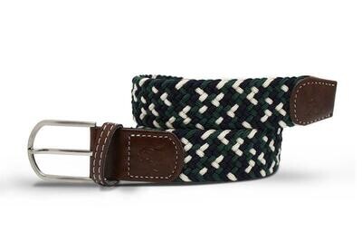 SWOLE PANDA Woven Belt - Navy / Green Zigzag