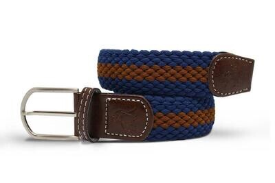 SWOLE PANDA Woven Belt - Blue / Brown Stripe