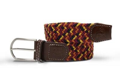 SWOLE PANDA Woven Belt - Orange / Yellow Zigzag