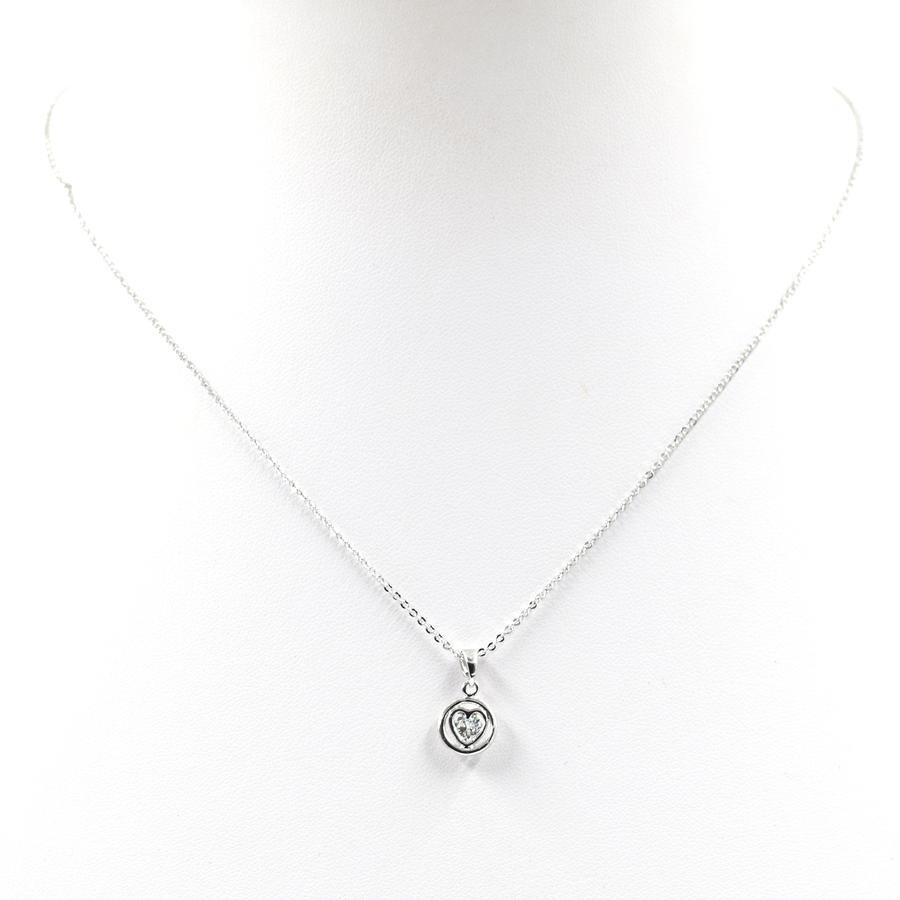 PLATINUM PLATED DELICATE NECKLACE WITH CRYSTAL