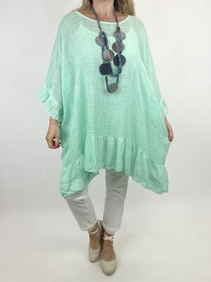 LAGENLOOK CARLO FRILL HEM TOP