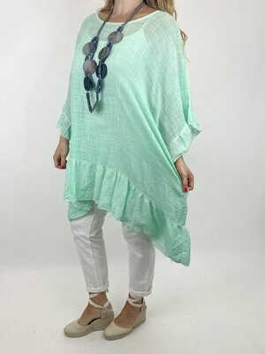 LAGENLOOK CARLO FRILL HEM TOP