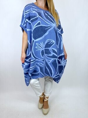 LAGENLOOK NERINA LINEN FLOWER SUMMER TOP