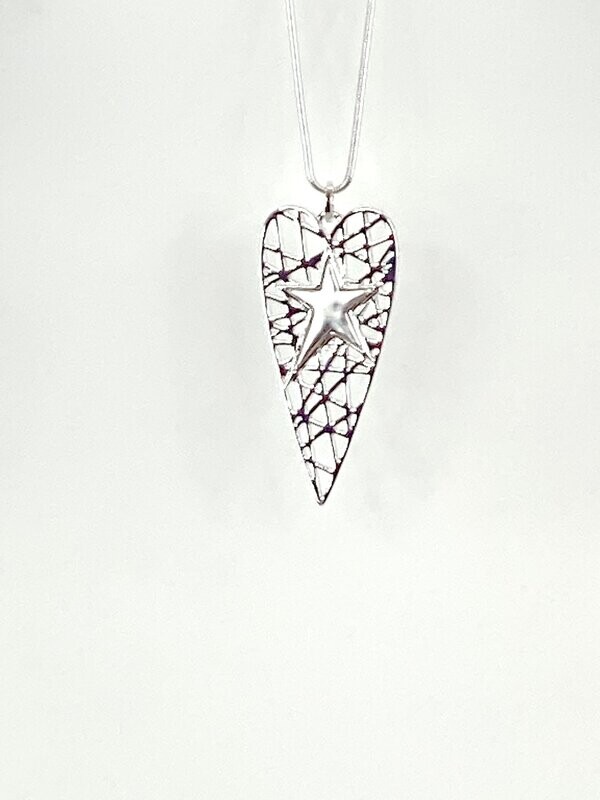 LAGENLOOK STAR &amp; HEART TOGETHER NECKLACE