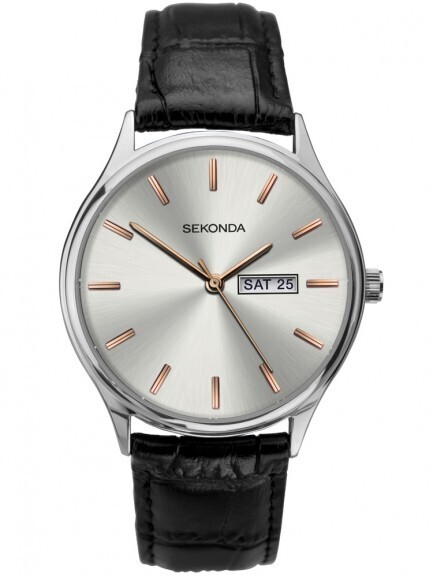 SEKONDA MEN FASHION DAY/DATE LEATHER STRAP WATCH 1686 SEKONDA MEN FASHION DAY/DATE LEATHER STRAP WATCH 1686