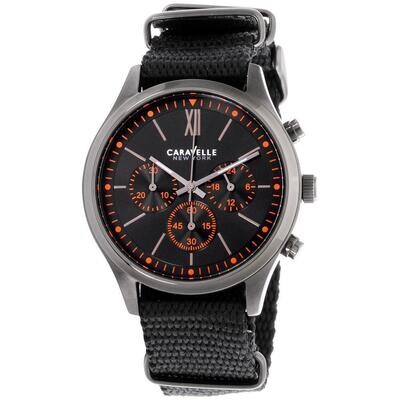 CARAVELLE NEW YORK MEN'S QUARTZ STAINLESS STEEL DRESS WATCH 45A130