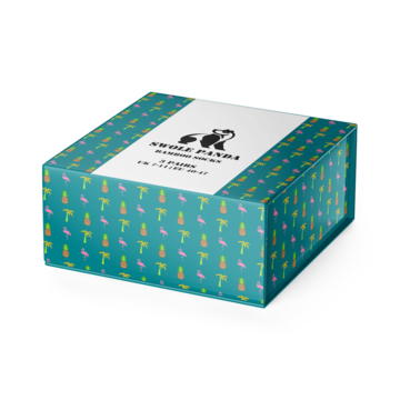 SWOLE PANDA TROPICAL SOCK BOX - 3 PAIRS OF BAMBOO SOCKS (MEN)