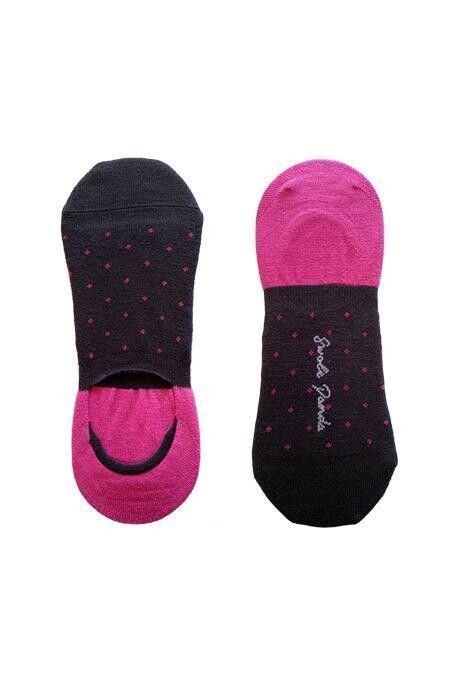 SWOLE PANDA SPOTTED PINK &quot;NO-SHOW&quot; BAMBOO SOCKS