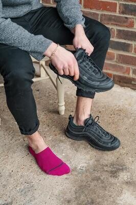 SWOLE PANDA CERISE "NO-SHOW" BAMBOO SOCKS