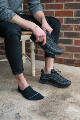 SWOLE PANDA BLACK "NO-SHOW" BAMBOO SOCKS
