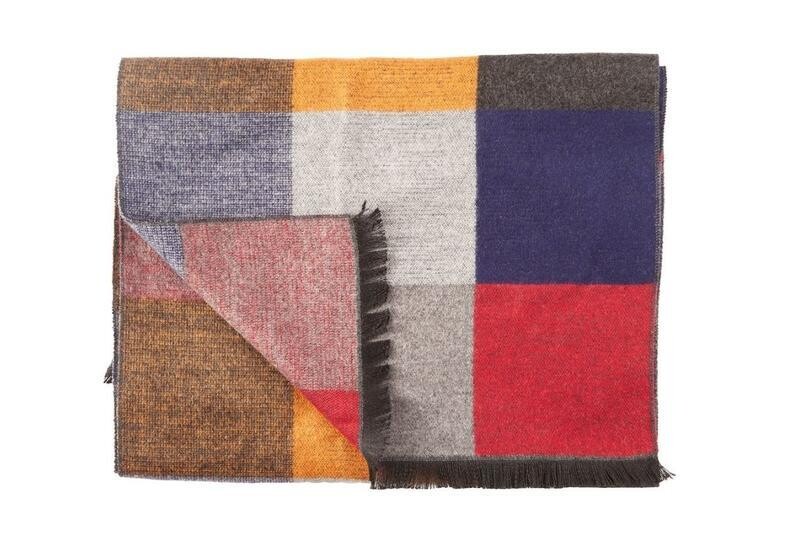 MULTI COLOURED CHECK BAMBOO SCARF