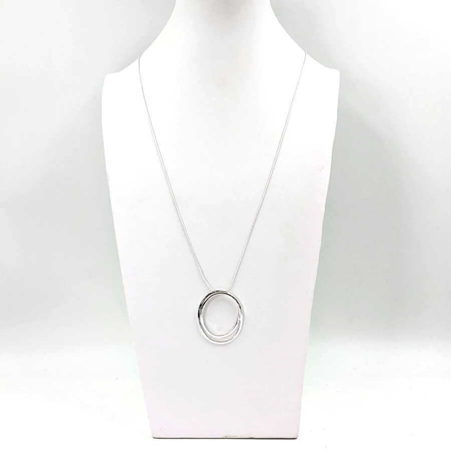 ORGANIC OPEN SHAPE COMPONENT LONG NECKLACE