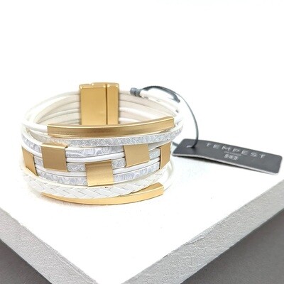 MULTI STRAND MAGNETIC CUFF WITH SQUARE AND TUBE COMPONENTS