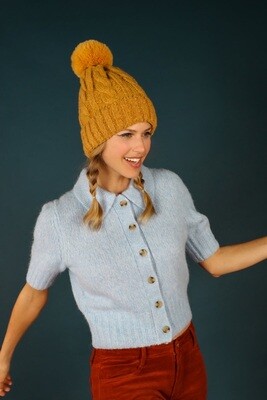 Freya Bobble Hat -Mustard