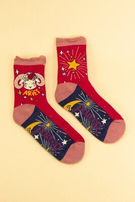 Aries Zodiac Ankle Socks
