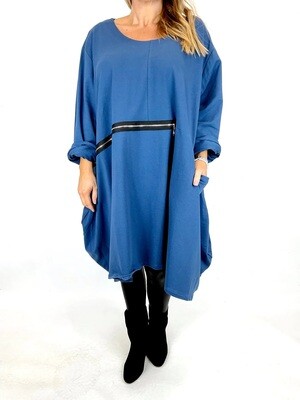 LAGENLOOK CANHAM COTTON ZIP SIDE TUNIC