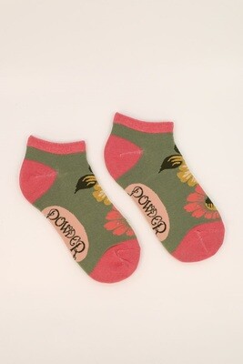 Vintage Flora Trainer Socks