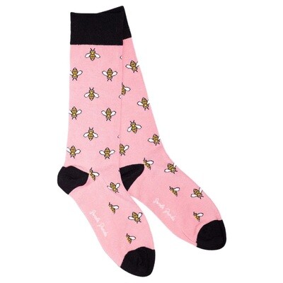 SWOLE PANDA PINK BUMBLEBEE BAMBOO SOCKS