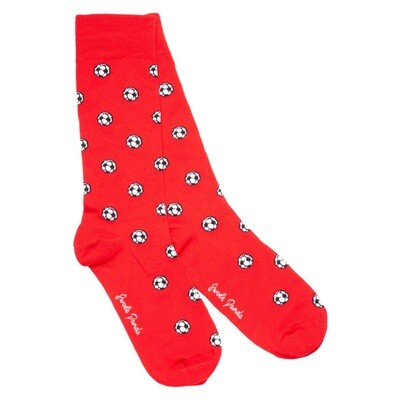 SWOLE PANDA RED FOOTBALL BAMBOO SOCKS