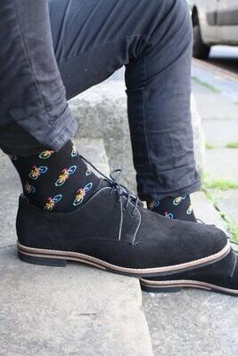 SWOLE PANDA BLACK BICYCLE BAMBOO SOCKS