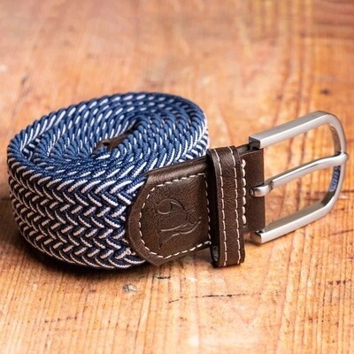 SWOLE PANDA WOVEN BELT - NAVY FINE WEAVE (M)