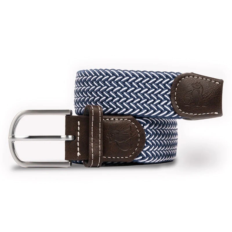 SWOLE PANDA WOVEN BELT - NAVY FINE WEAVE (M)