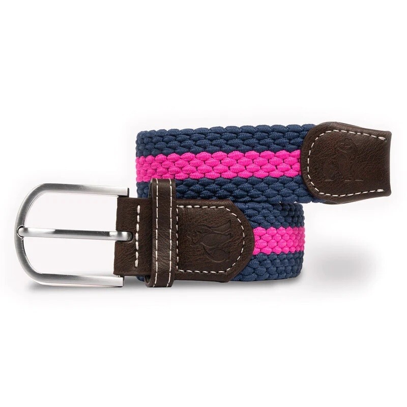 SWOLE PANDA WOVEN BELT - RICH PINK STRIPE (M)