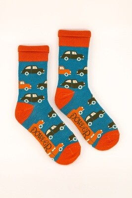 Men's Vintage Motor Socks - Teal