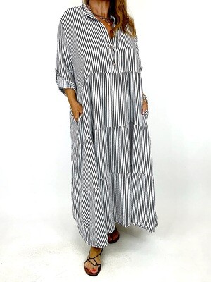 LAGENLOOK SARITA STRIPE SHIRT TUNIC