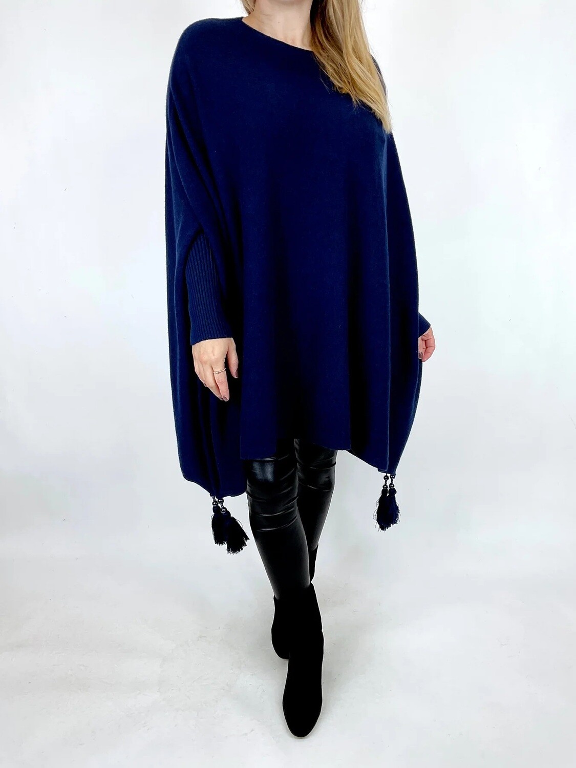 LAGENLOOK ELLA TASSEL JUMPER, Colour: NAVY