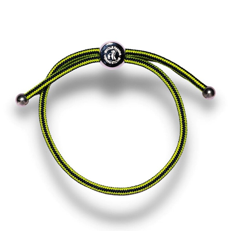 ROPE BRACELET - LIME GREEN STRIPE Size S