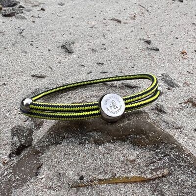 ROPE BRACELET - LIME GREEN STRIPE Size S
