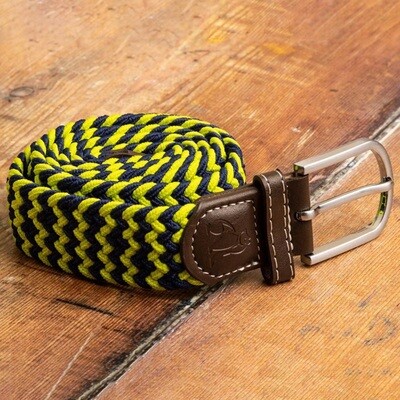 Lime Green Zigzag Woven Belt (M)