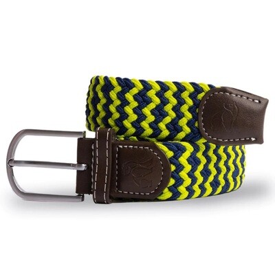 Lime Green Zigzag Woven Belt (M)