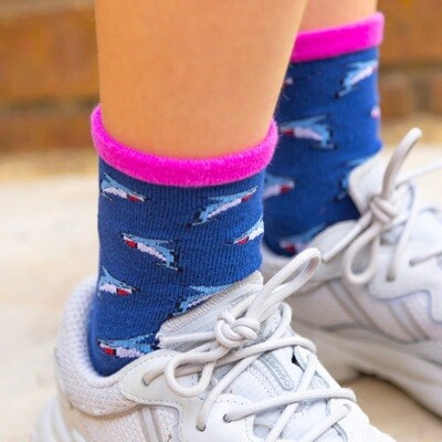 CHILDREN'S SHARK BAMBOO SOCKS