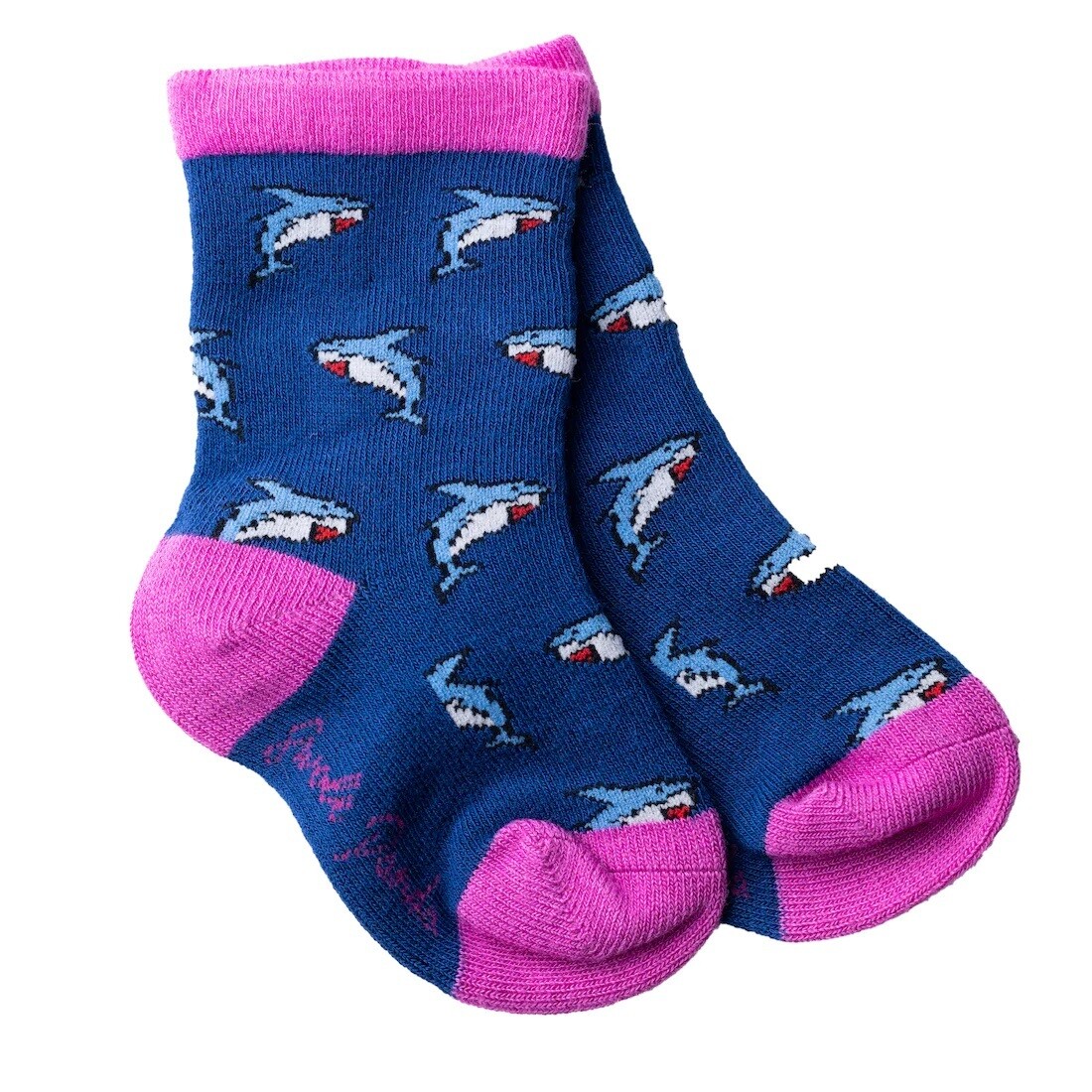 CHILDREN&#39;S SHARK BAMBOO SOCKS, Size: 7-9 Years