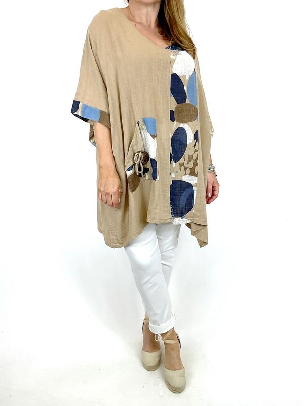 MADE IN ITALY LAGENLOOK TALULAH CIRCLE TOP