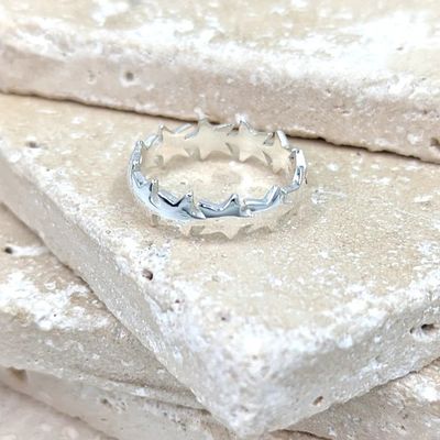 MULTI STAR 925 SILVER BAND RING