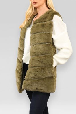 PELTED FAUX FUR GILET