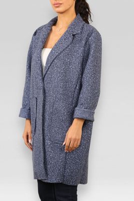 TEDDY BEAR SOFT WOOL BLEND JACKET MOTTLED