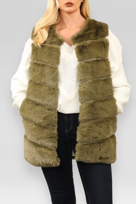 PELTED FAUX FUR GILET