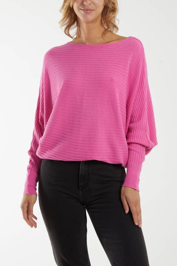 Batwing Ribbed Jumper