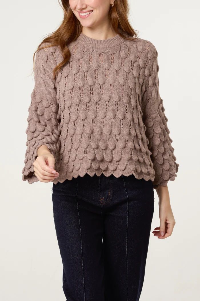 Tear Drop Round Neck Jumper