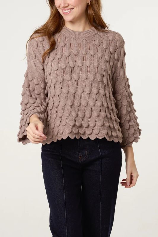 Tear Drop Round Neck Jumper
