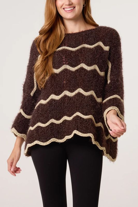 Shimmer Wave Stripe Jumper