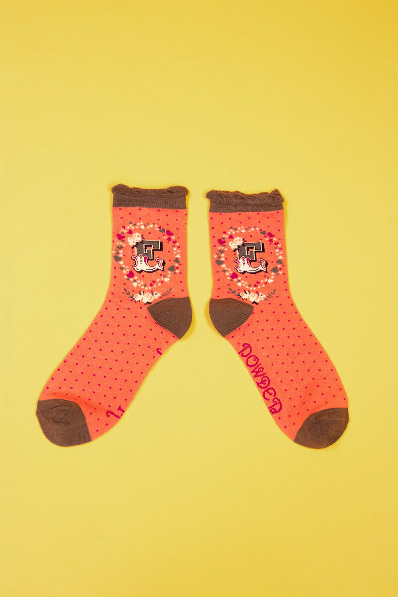 A-Z Ankle Socks - E