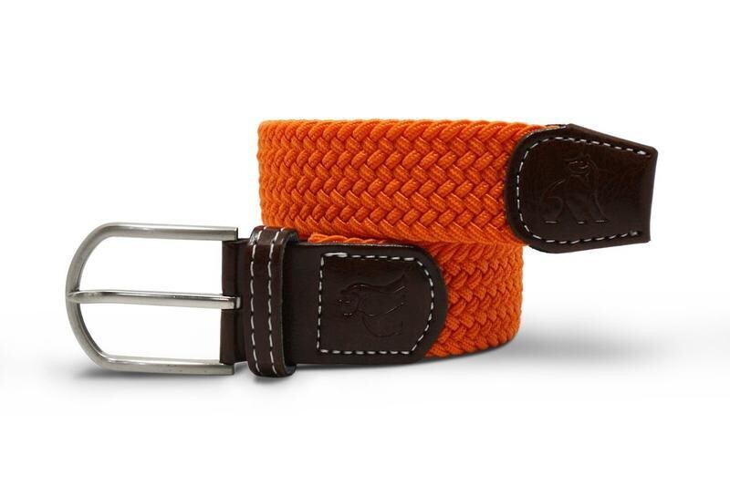 Woven Belt - Tangerine Orange Size M